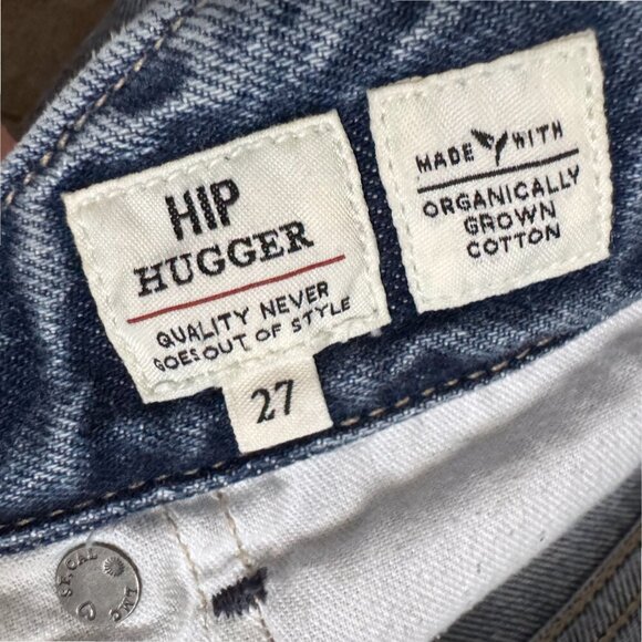 LEVIS Made & Crafted Hip Hugger 100% Cotton Mid Rise Wide Organic Denim Jeans 27 - Picture 10 of 14